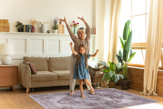RW1311 washable chenille rug texture and pattern detail