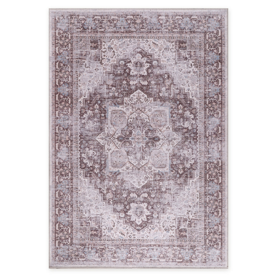 Crisp Patina Deep Purple Vintage Washable Rug