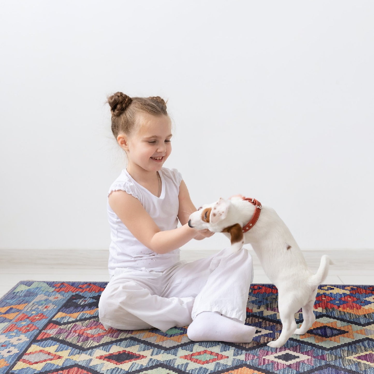 RW1314 washable chenille area rug, pet and kid friendly