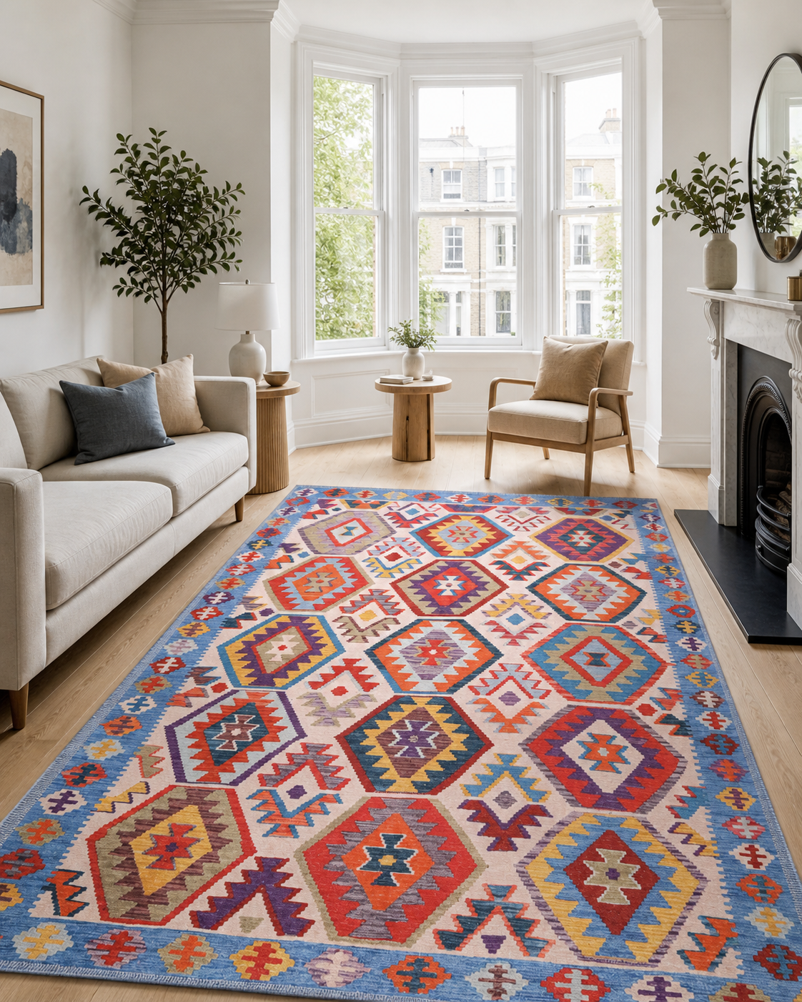 RW1315 washable chenille area rug