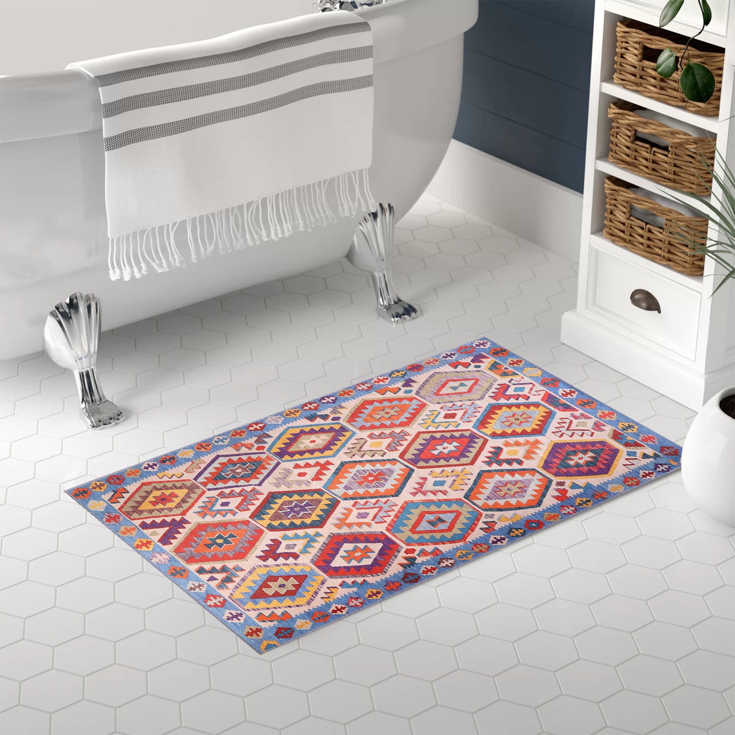 RW1315 washable chenille area rug, doormat