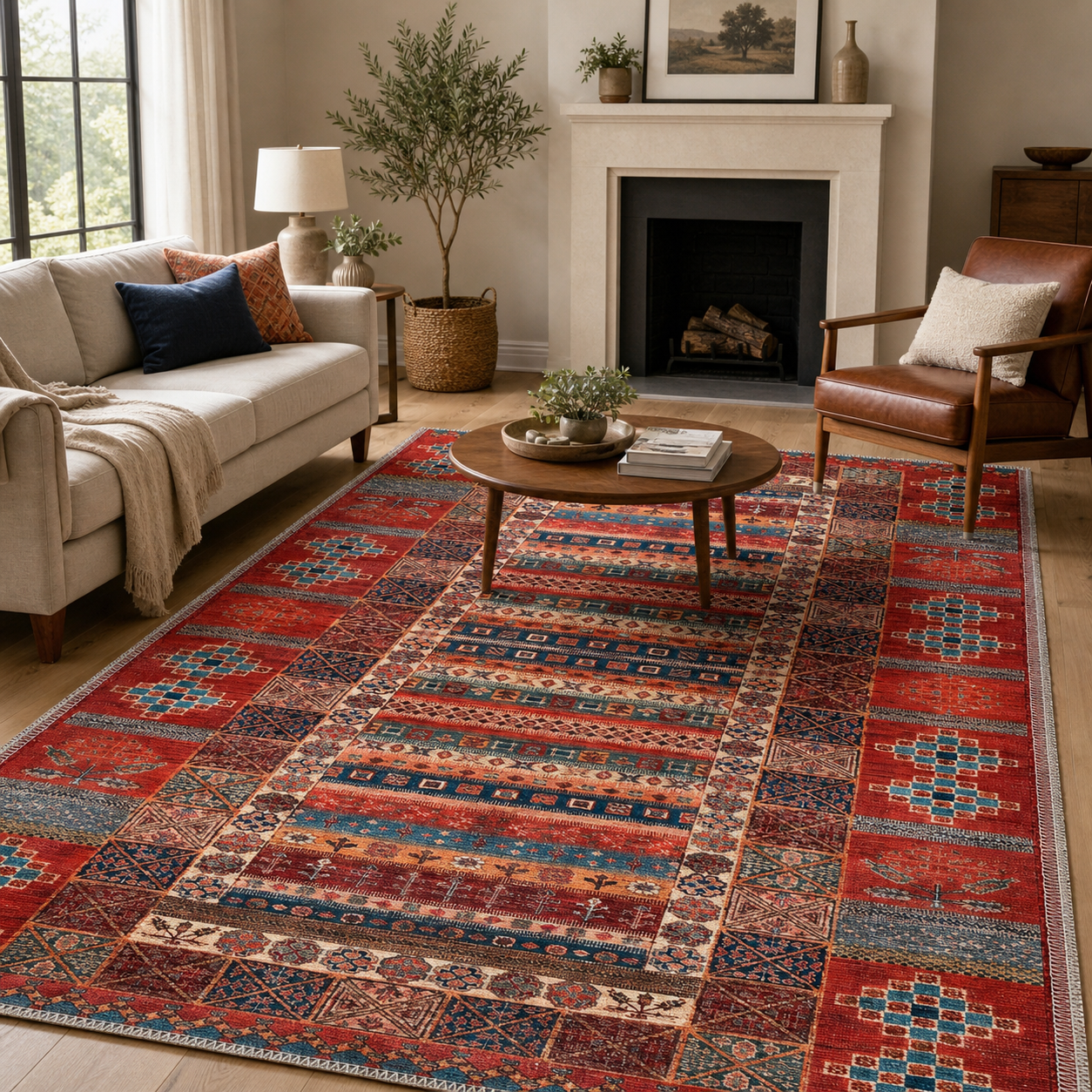 RW1316 washable chenille area rug