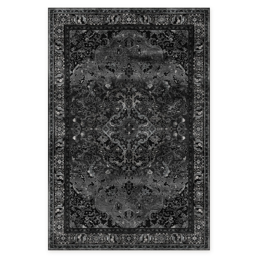 Terrace Patina Dark Grey Vintage Washable Rug
