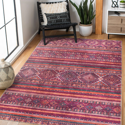 RW1322 machine washable rug being placed in a washing machine