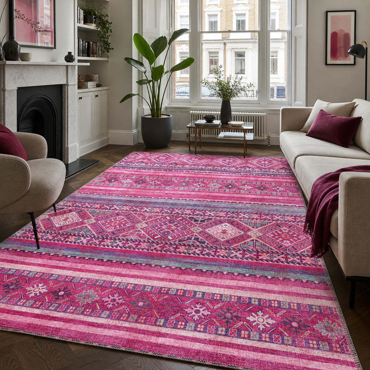 RW1322C washable chenille area rug