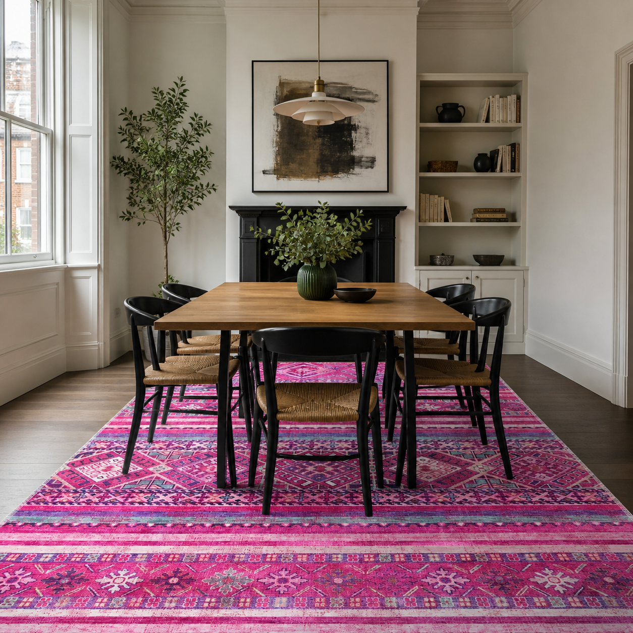 RW1322C washable chenille rug texture and pattern detail