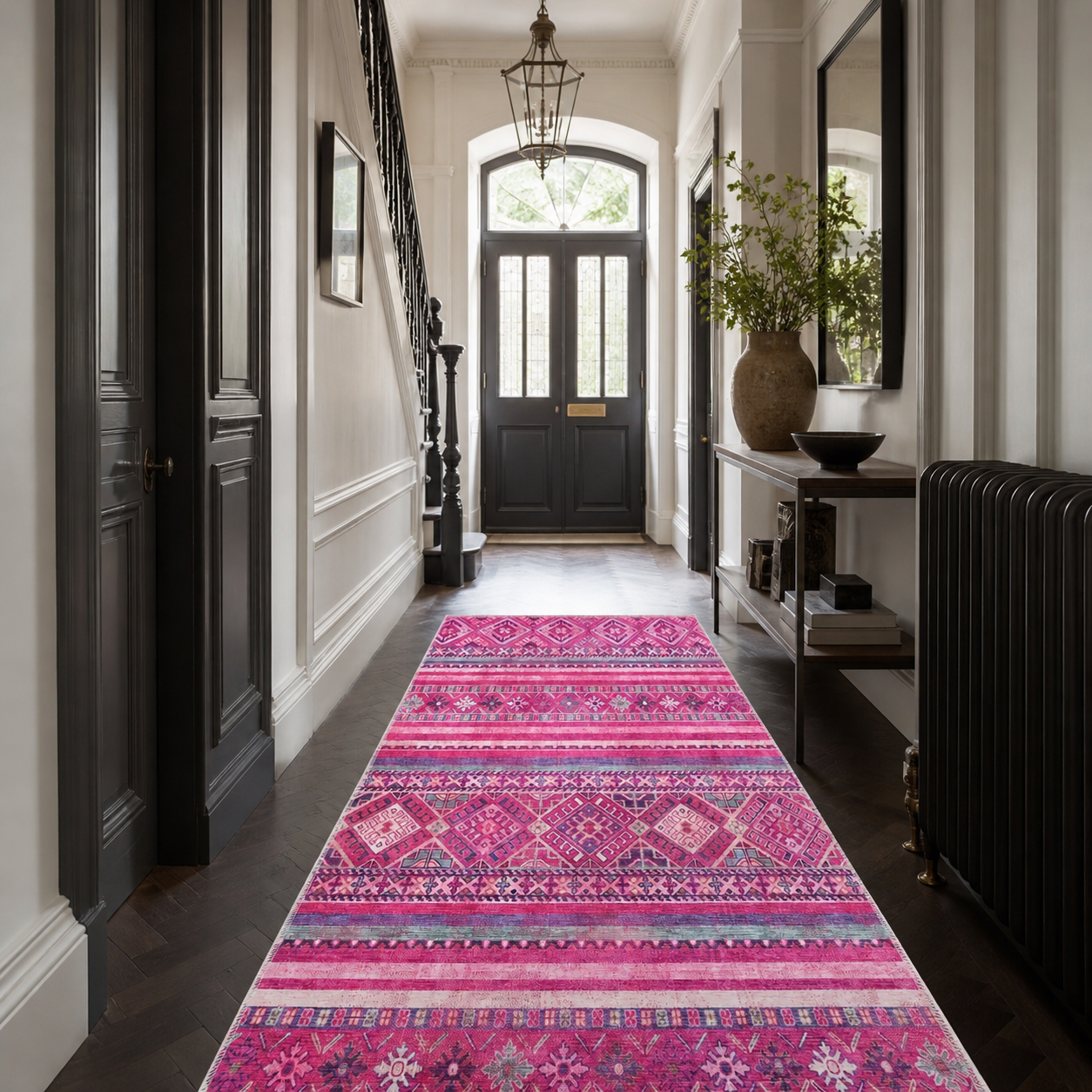 RW1322C washable chenille rug texture and pattern detail
