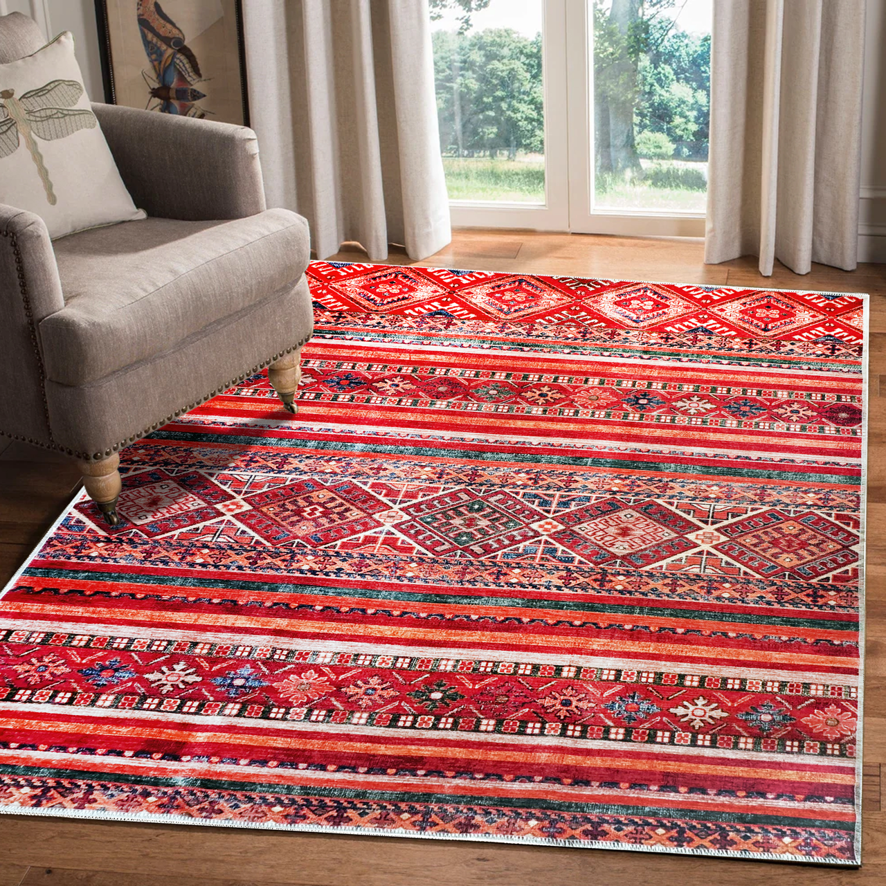 RW1322K washable chenille area rug