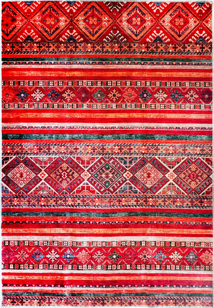 RW1322K washable chenille area rug viewed from above