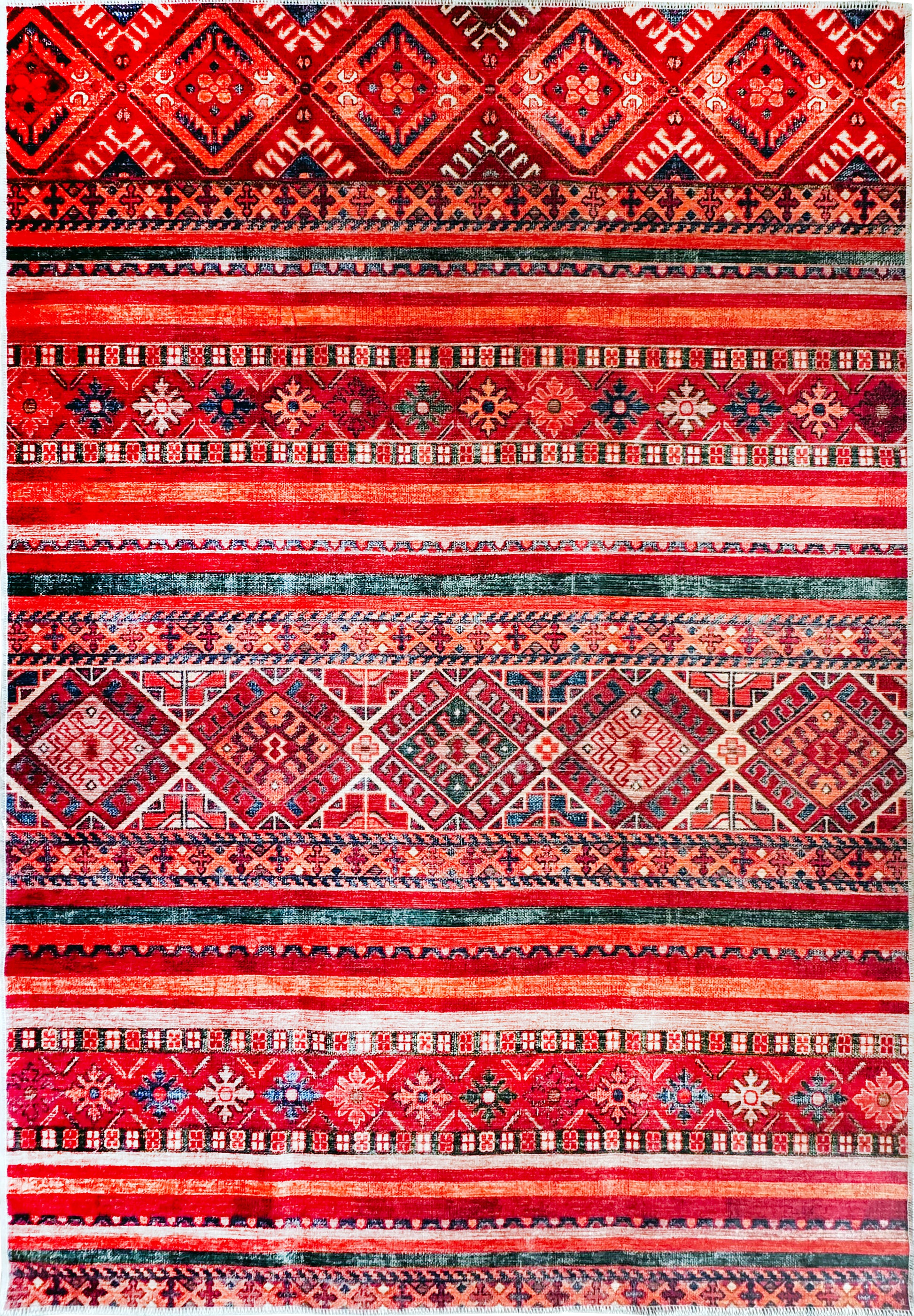 RW1322K washable chenille area rug viewed from above