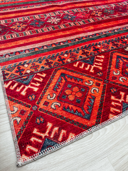 RW1322K washable chenille rug texture and pattern detail