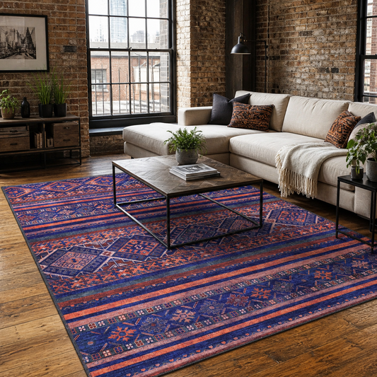 RW1322M washable chenille area rug, room scene