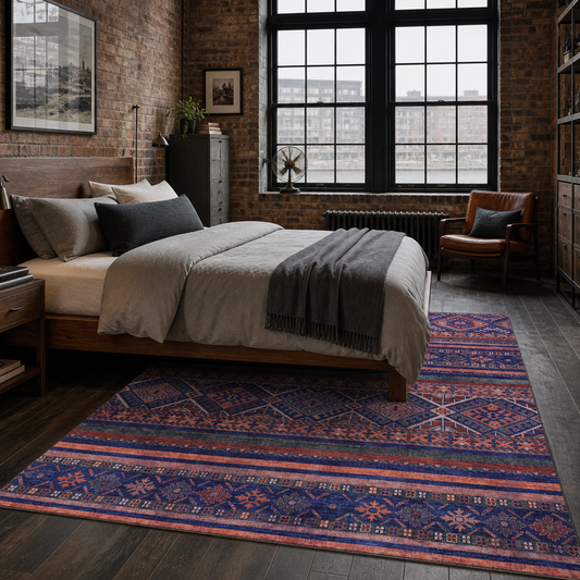RW1322M washable chenille area rug, room scene