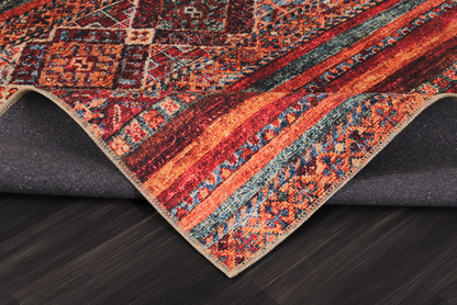 RW1322O washable chenille rug texture and pattern detail