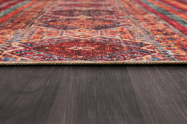RW1322O washable chenille rug texture and pattern detail