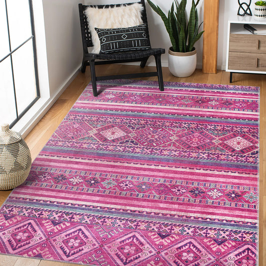RW1322P washable chenille rug texture and pattern detail