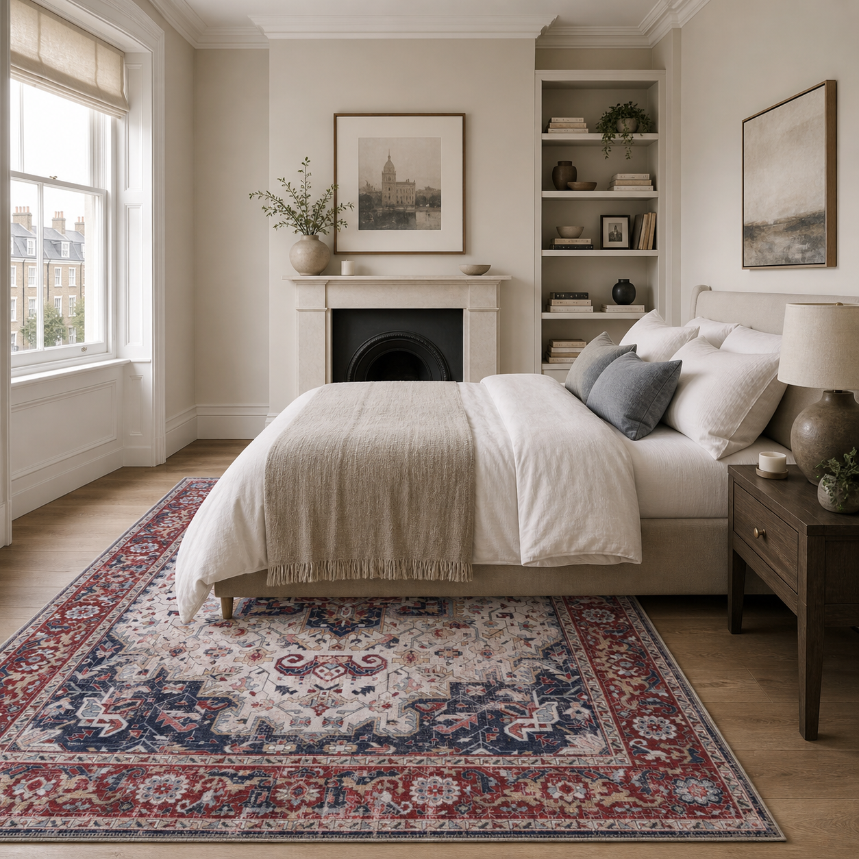 RW1323 washable chenille rug texture and pattern detail