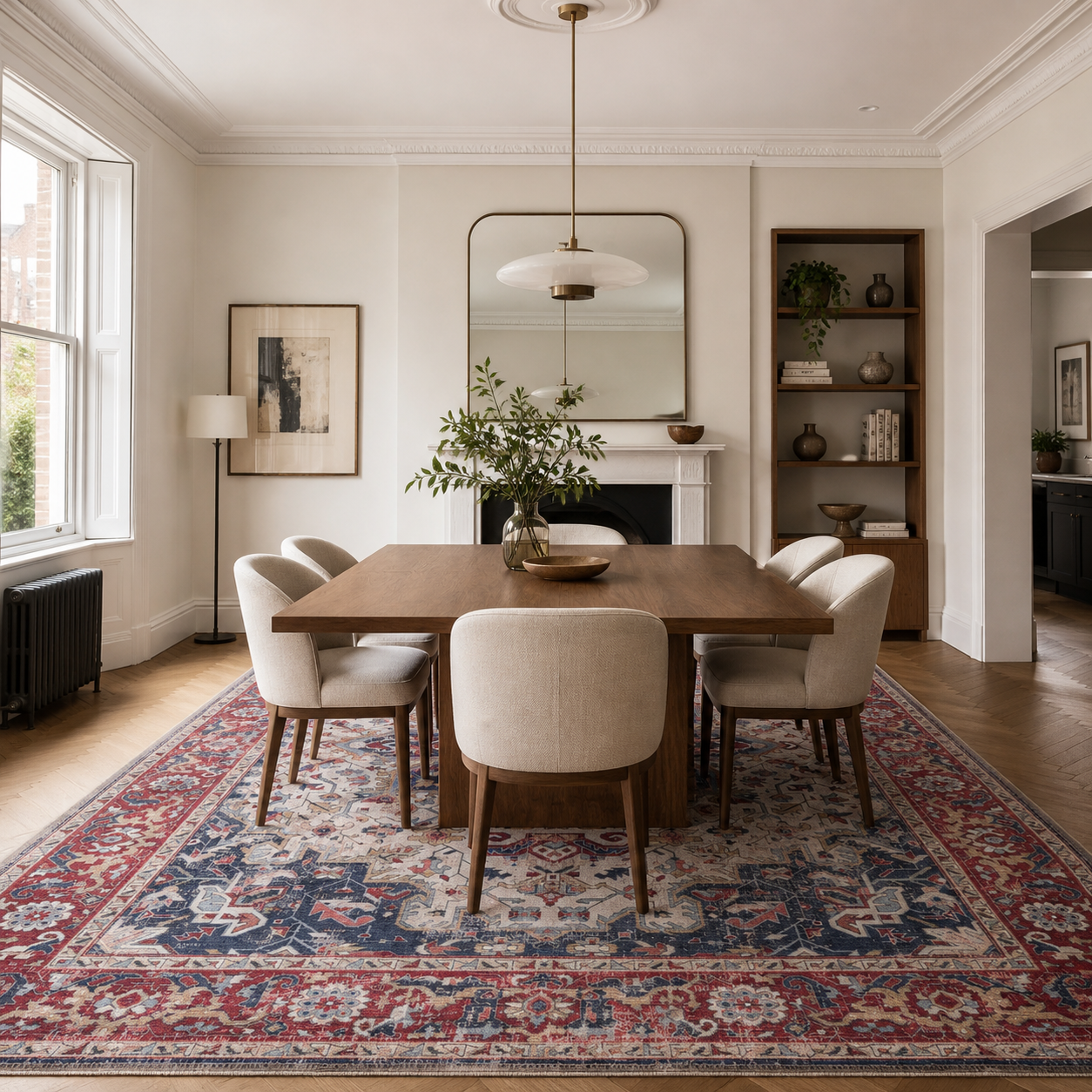 RW1323 washable chenille rug texture and pattern detail