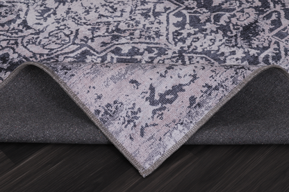 RW1338 washable chenille rug texture and pattern detail