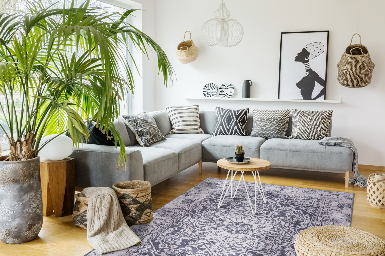 RW1338 washable chenille rug texture and pattern detail