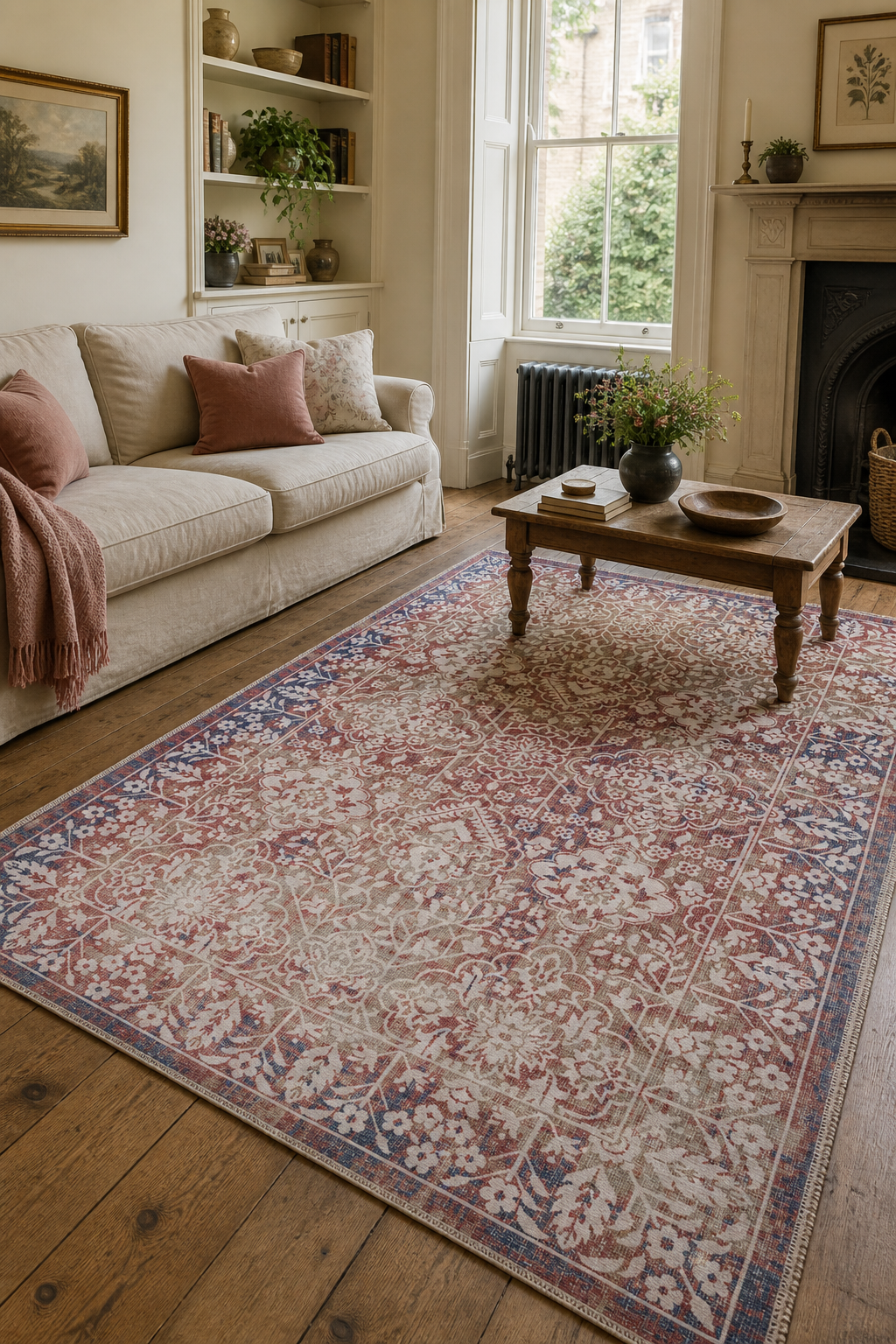RW1486 washable chenille rug texture and pattern detail