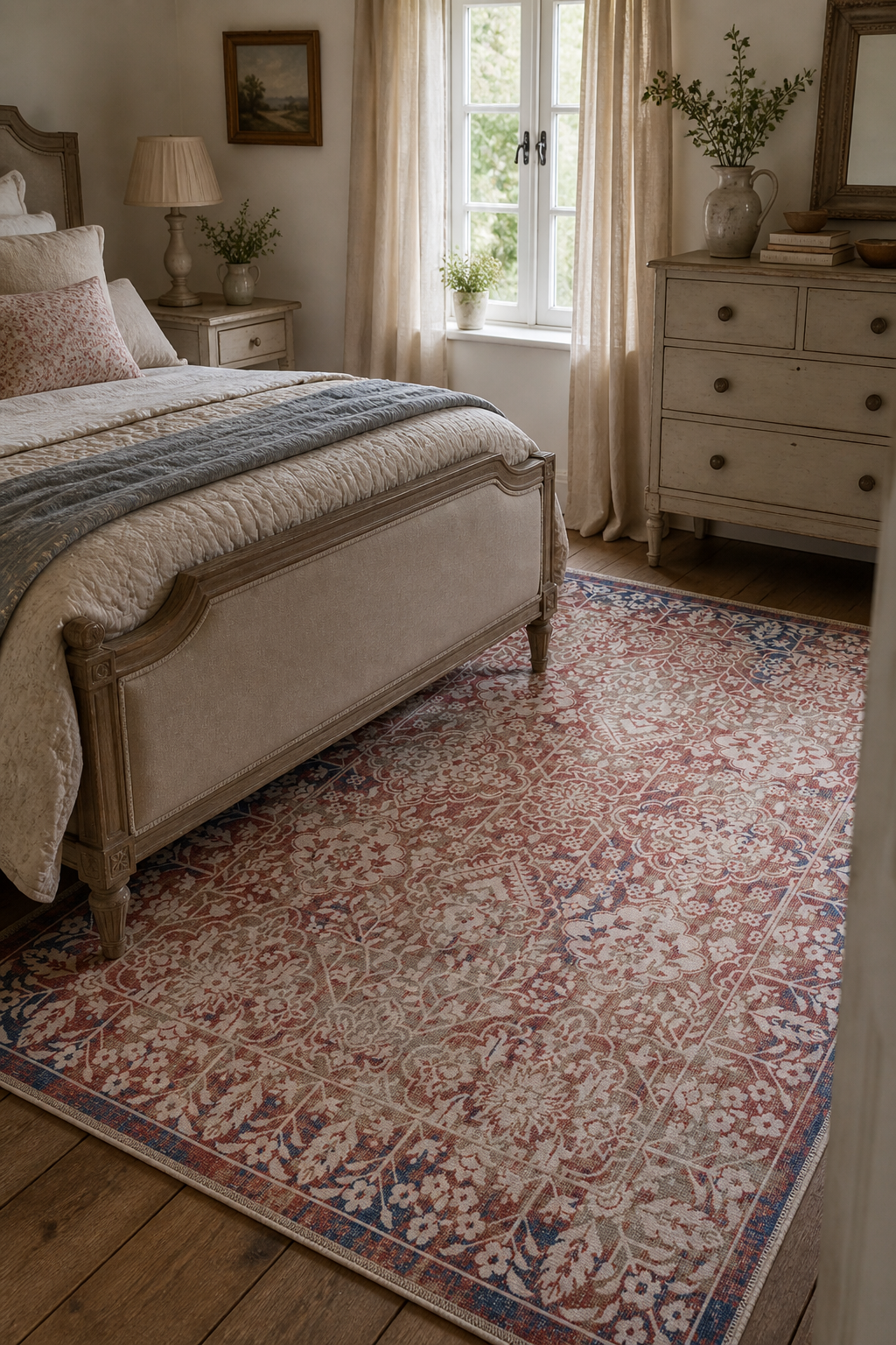 RW1486 washable chenille rug texture and pattern detail