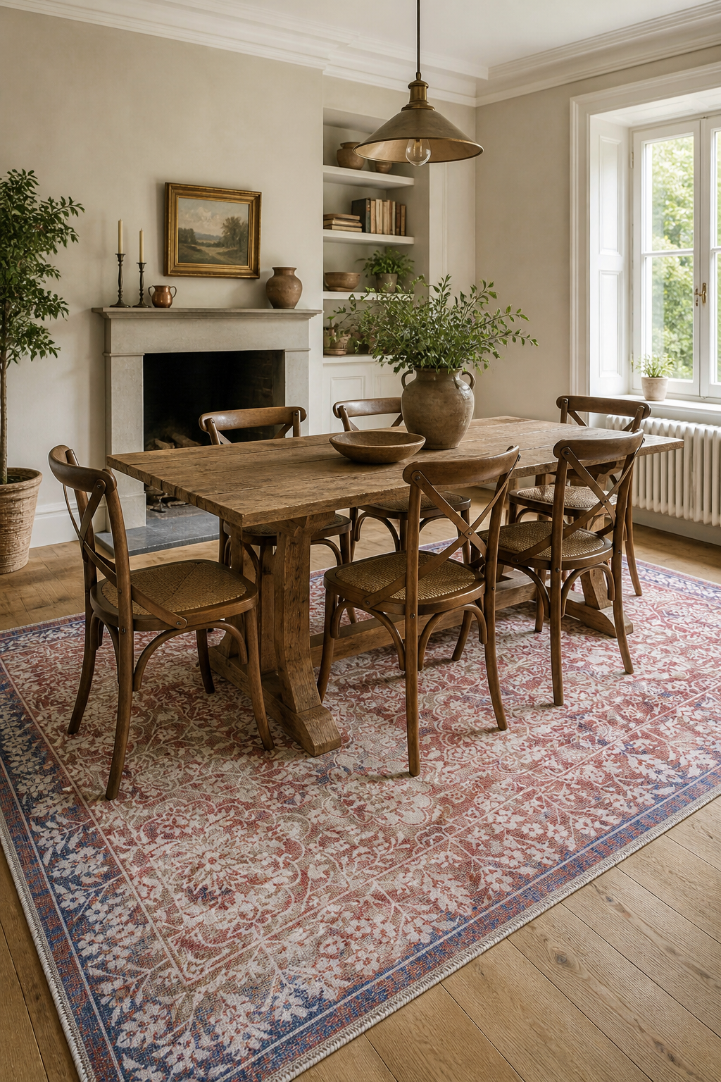 RW1486 washable chenille rug texture and pattern detail