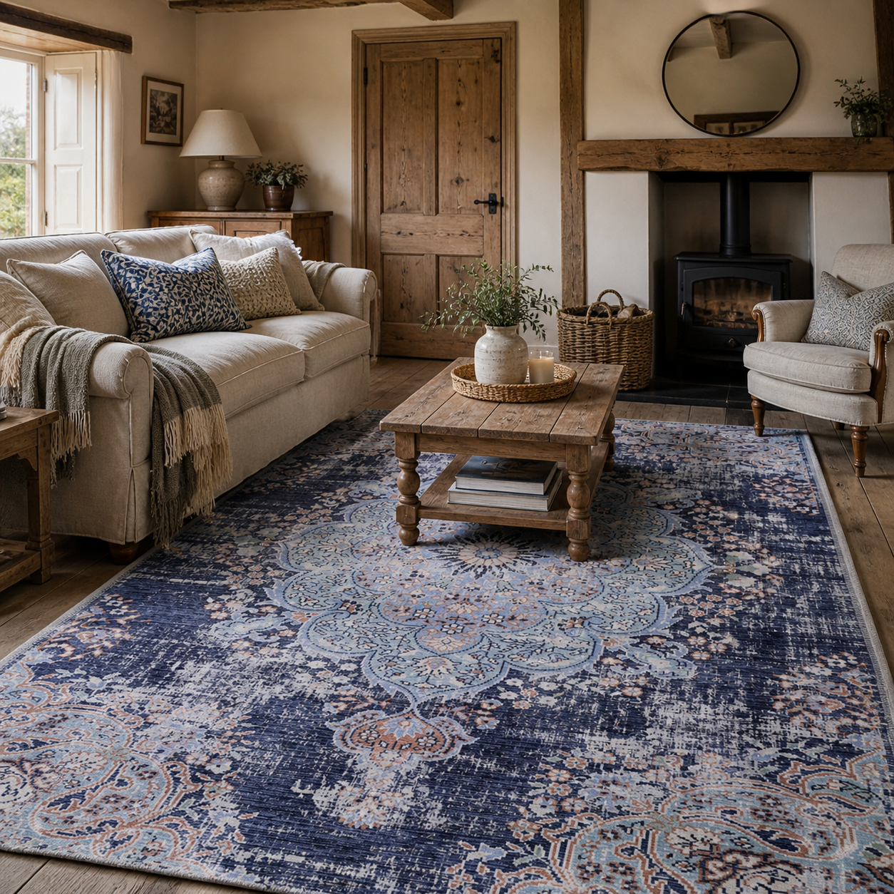 RW1487 washable chenille area rug