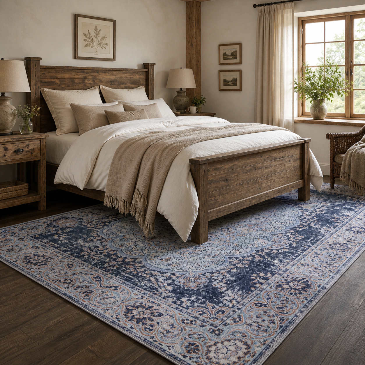 RW1487 washable chenille rug texture and pattern detail