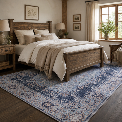 RW1487 washable chenille rug texture and pattern detail