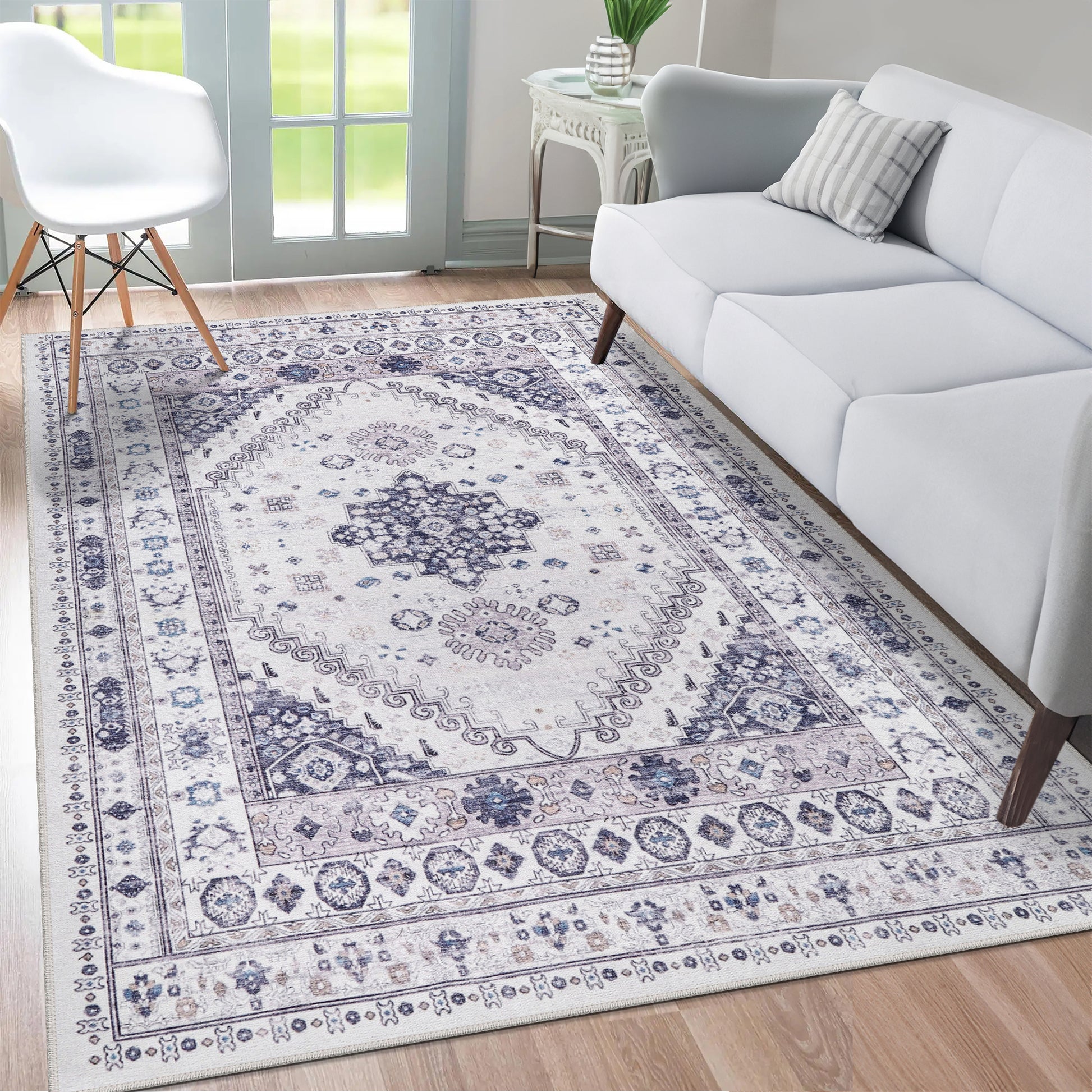 RW2001 washable chenille rug texture and pattern detail