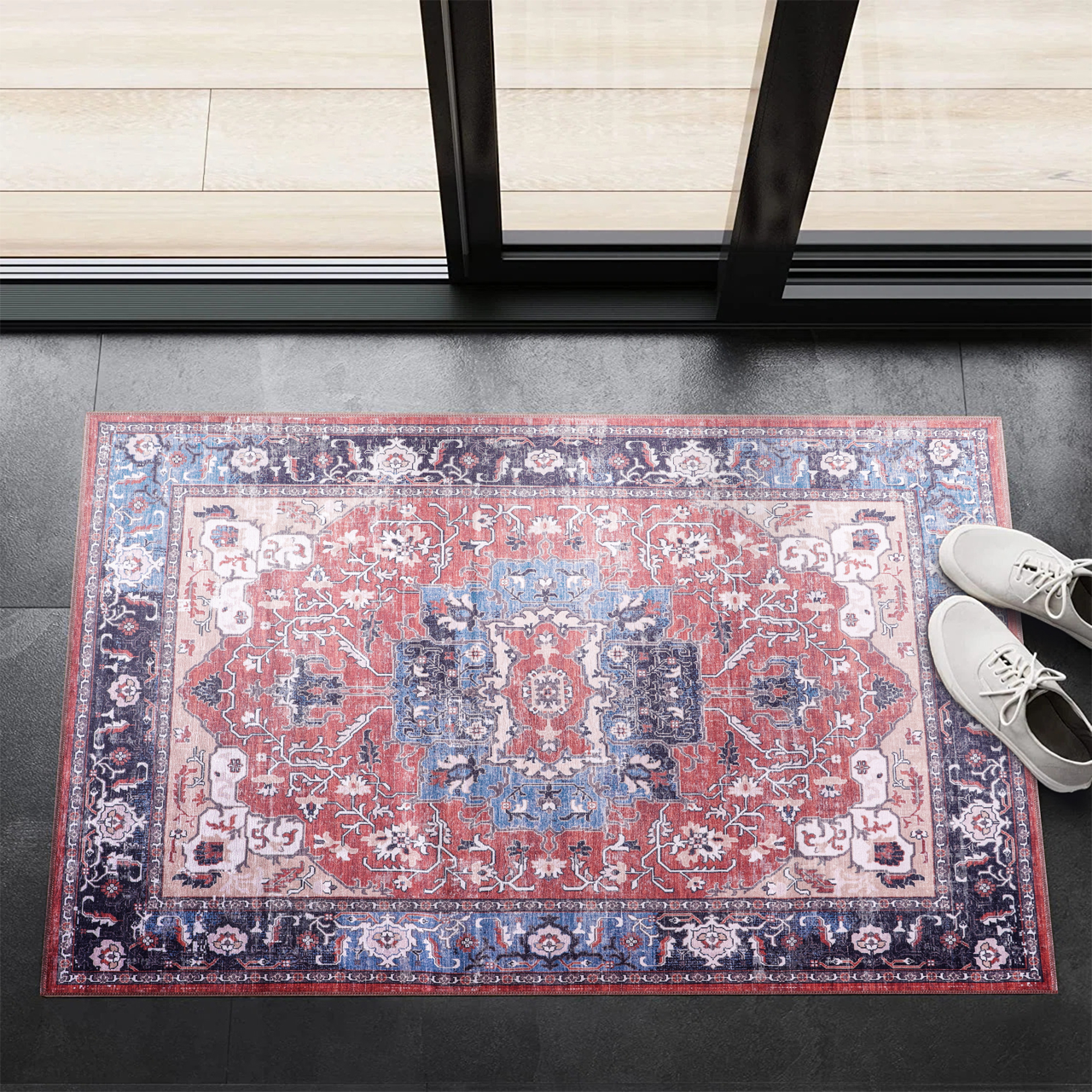 RW2023 washable chenille area rug, doormat