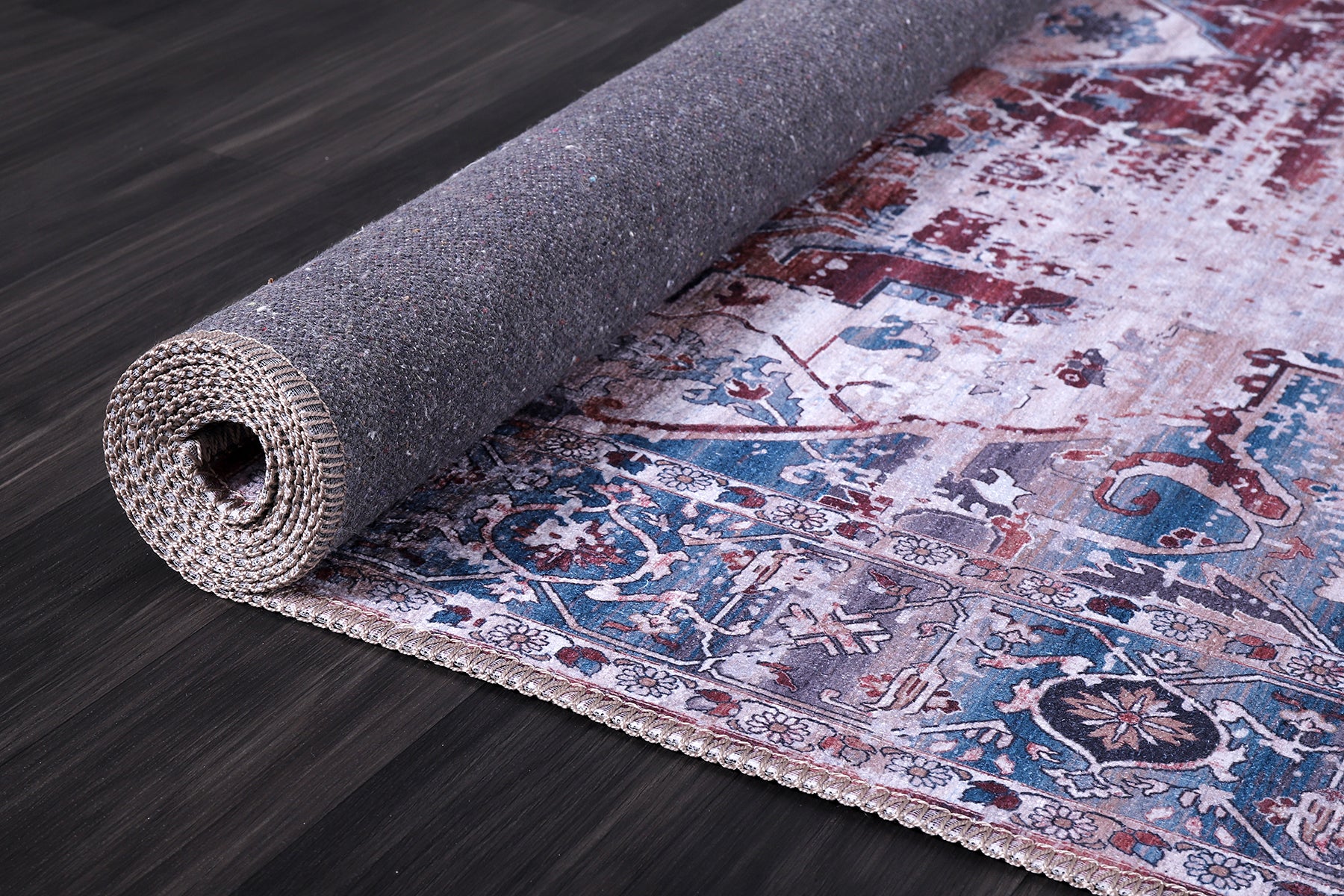 RW2159 washable chenille rug texture and pattern detail