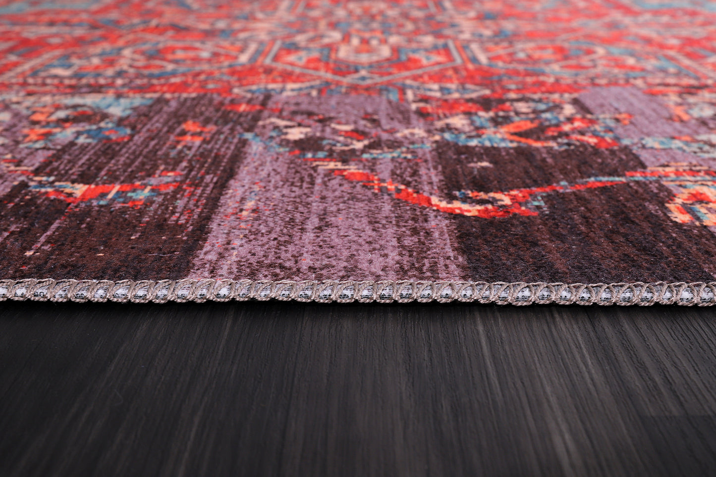 RW2182 washable chenille rug texture and pattern detail