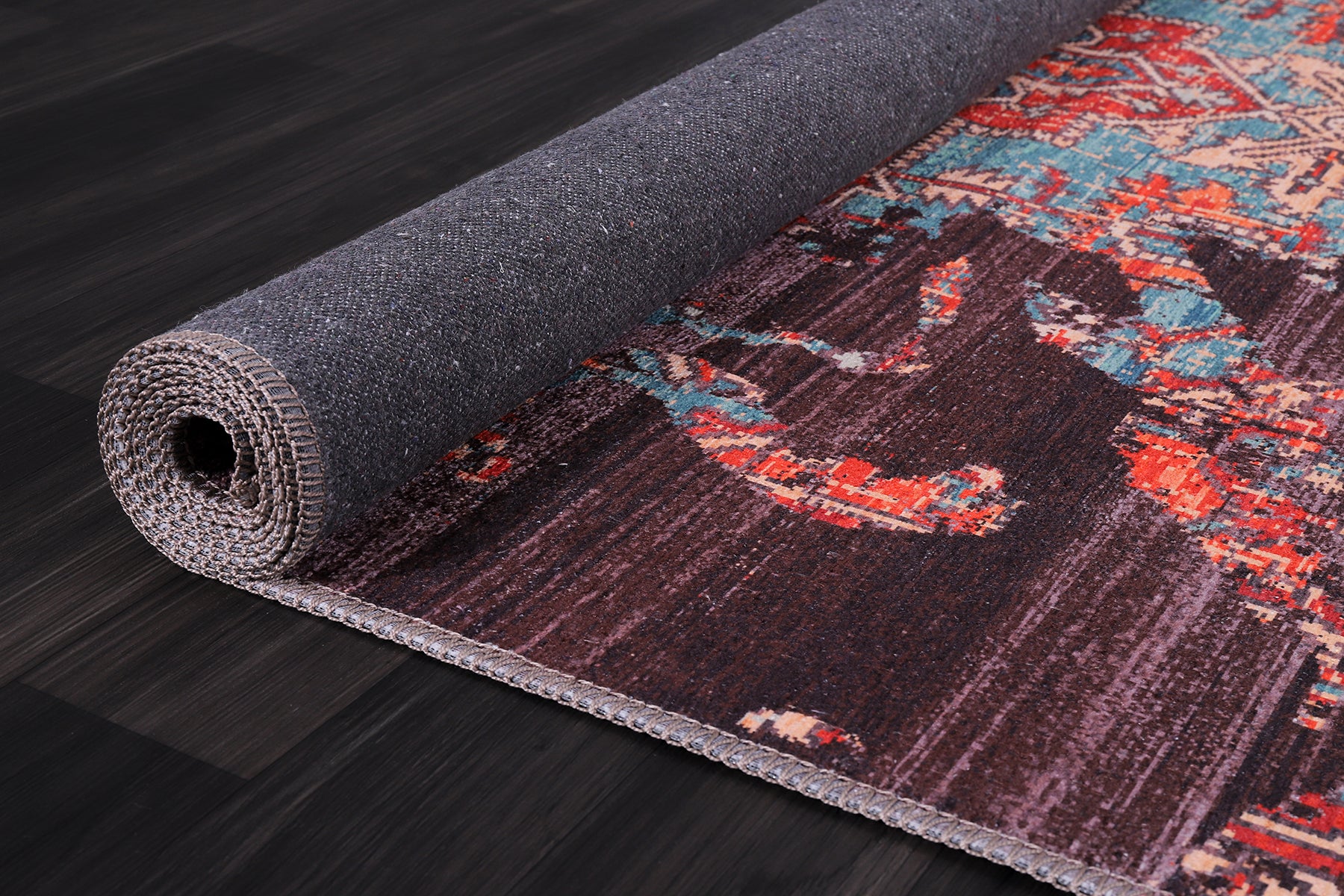 RW2182 washable chenille rug texture and pattern detail