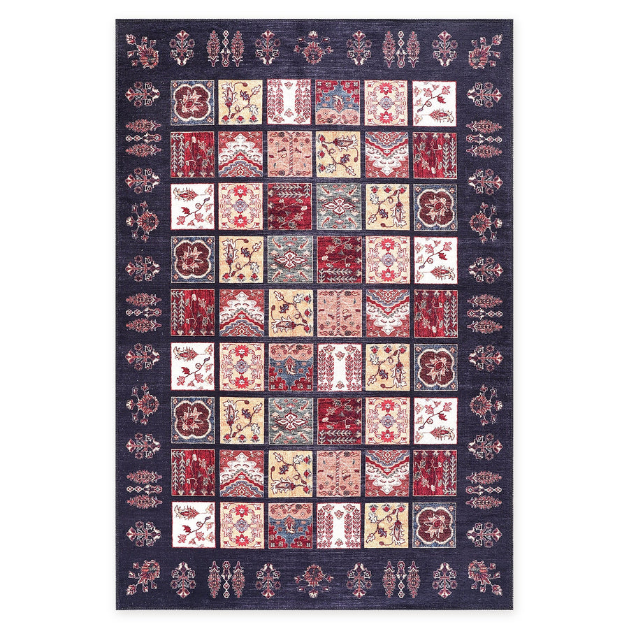 Crafted Heritage Burgundy Washable Rug