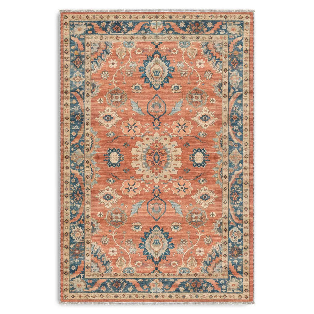 RW302602 washable chenille area rug viewed from above