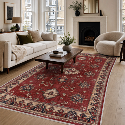 RW3029 washable chenille area rug in a modern living room