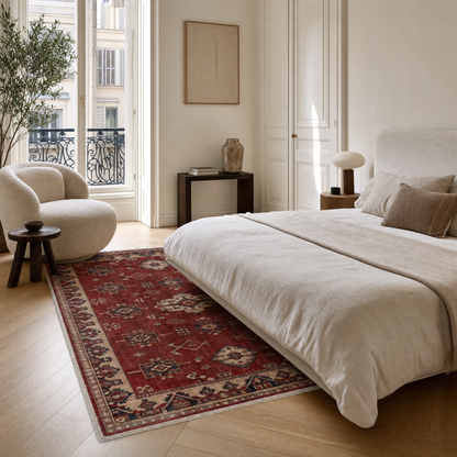 RW3029 washable area rug in a modern bedroom
