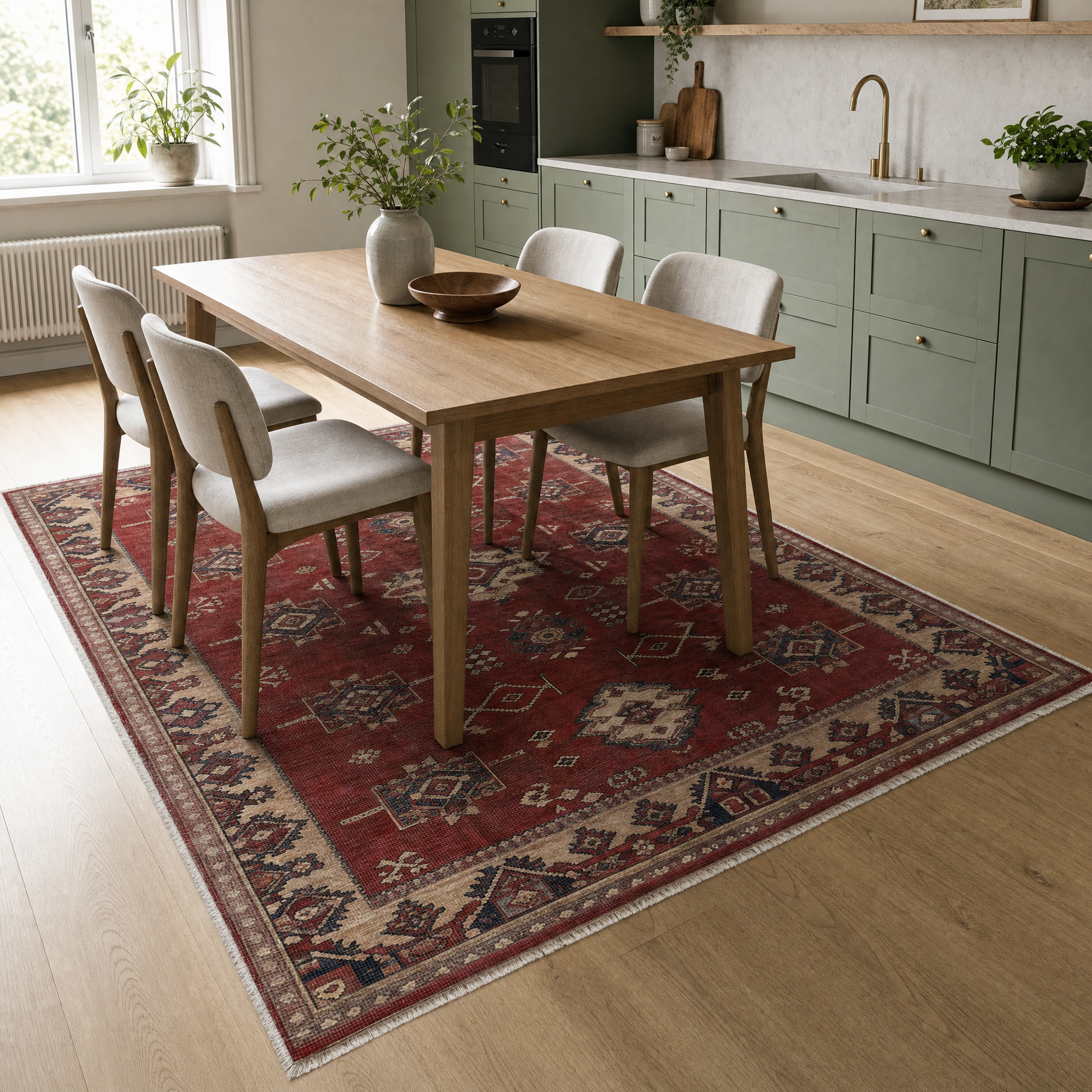 RW3029 washable rug in a modern kitchen