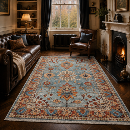 RW3030 washable chenille area rug, room scene