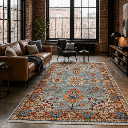 RW3030 washable chenille area rug, room scene