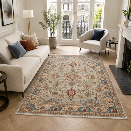 RW3031 washable chenille area rug, room scene
