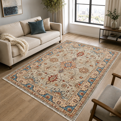 RW3031 washable chenille area rug, room scene