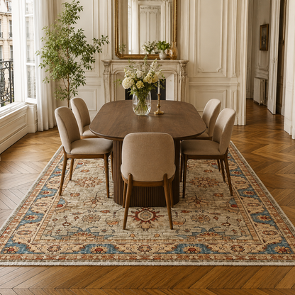 RW3031 washable chenille area rug, room scene