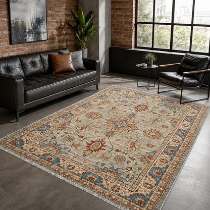 RW3031 washable chenille area rug, room scene