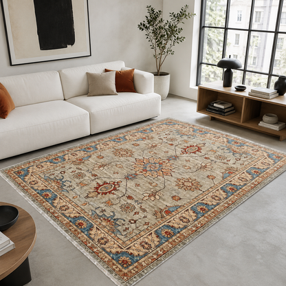 RW3031 washable chenille area rug, room scene