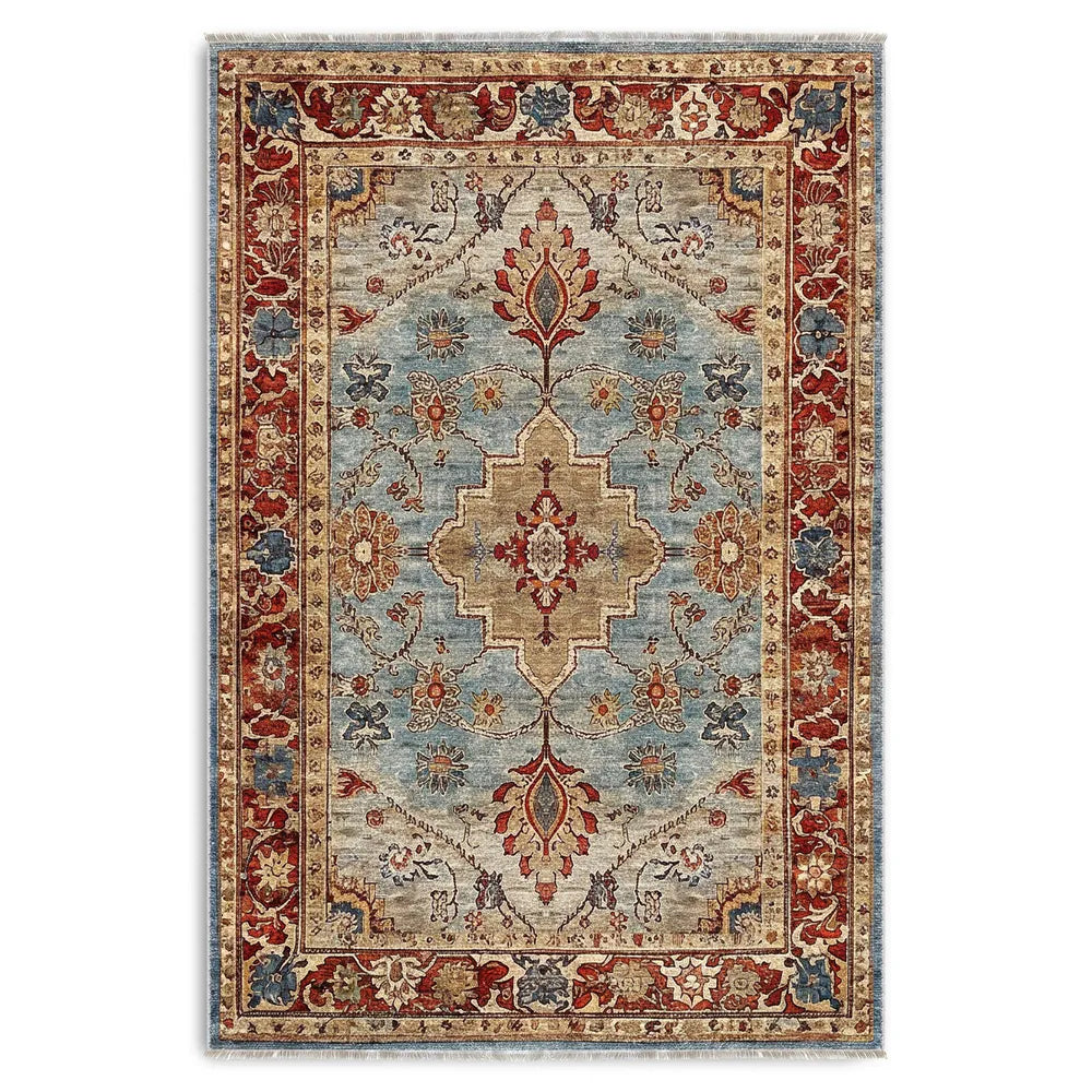 RW3032 washable chenille area rug viewed from above