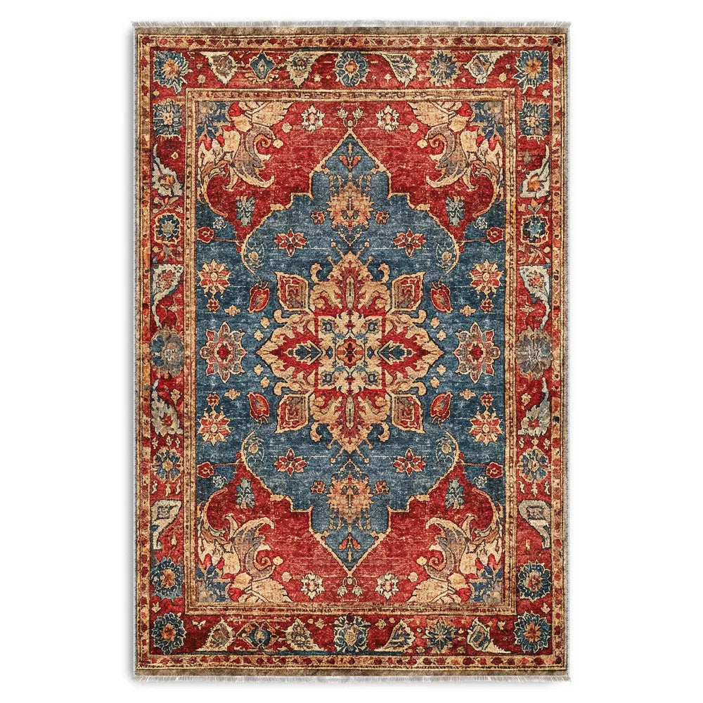 RW3033 washable chenille area rug viewed from above