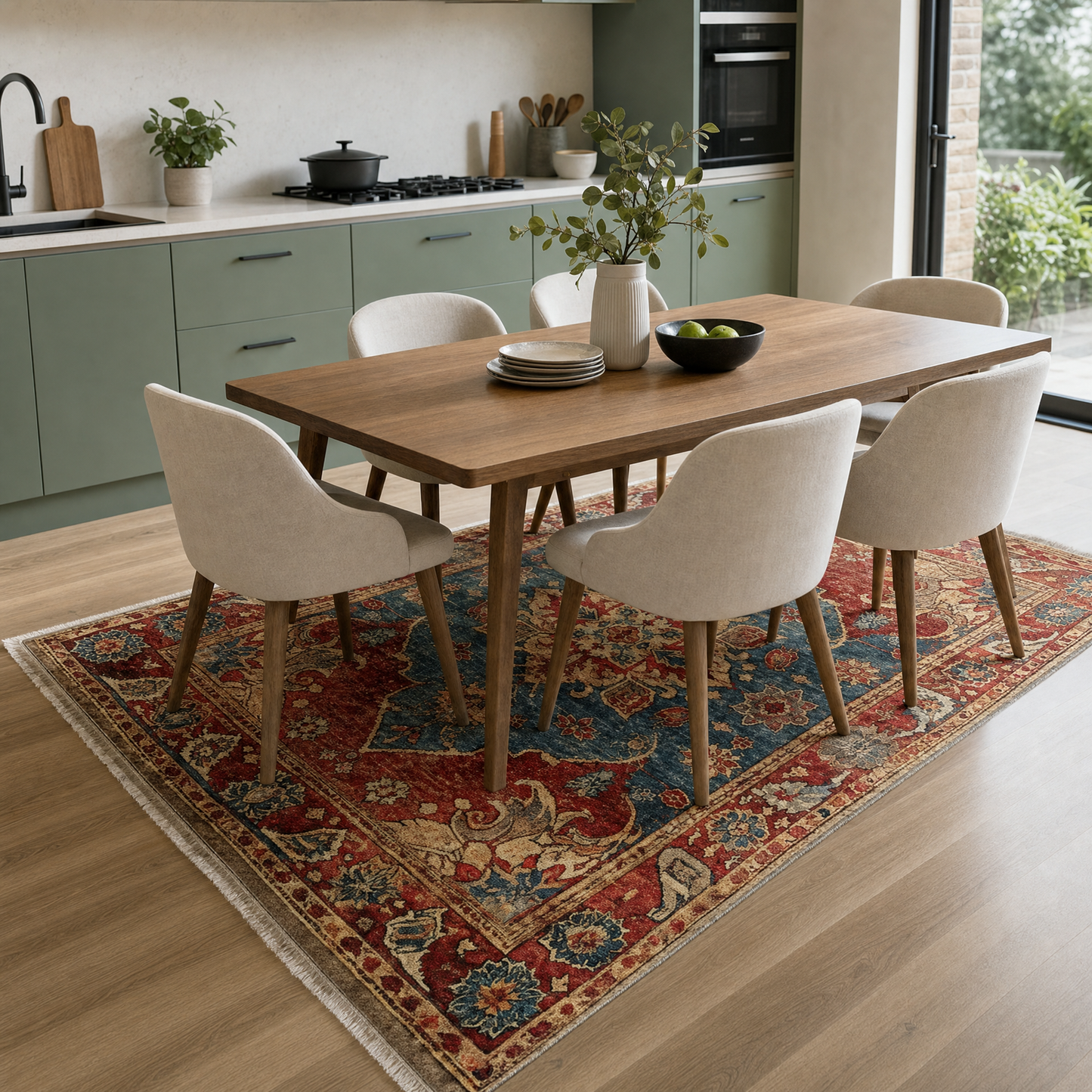 RW3033 washable rug in a modern kitchen